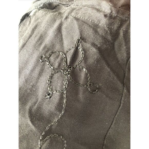 Island Planet Miami Beach Culottes XL‎ Swim Cover Pants Embroidered Black - Picture 4 of 4